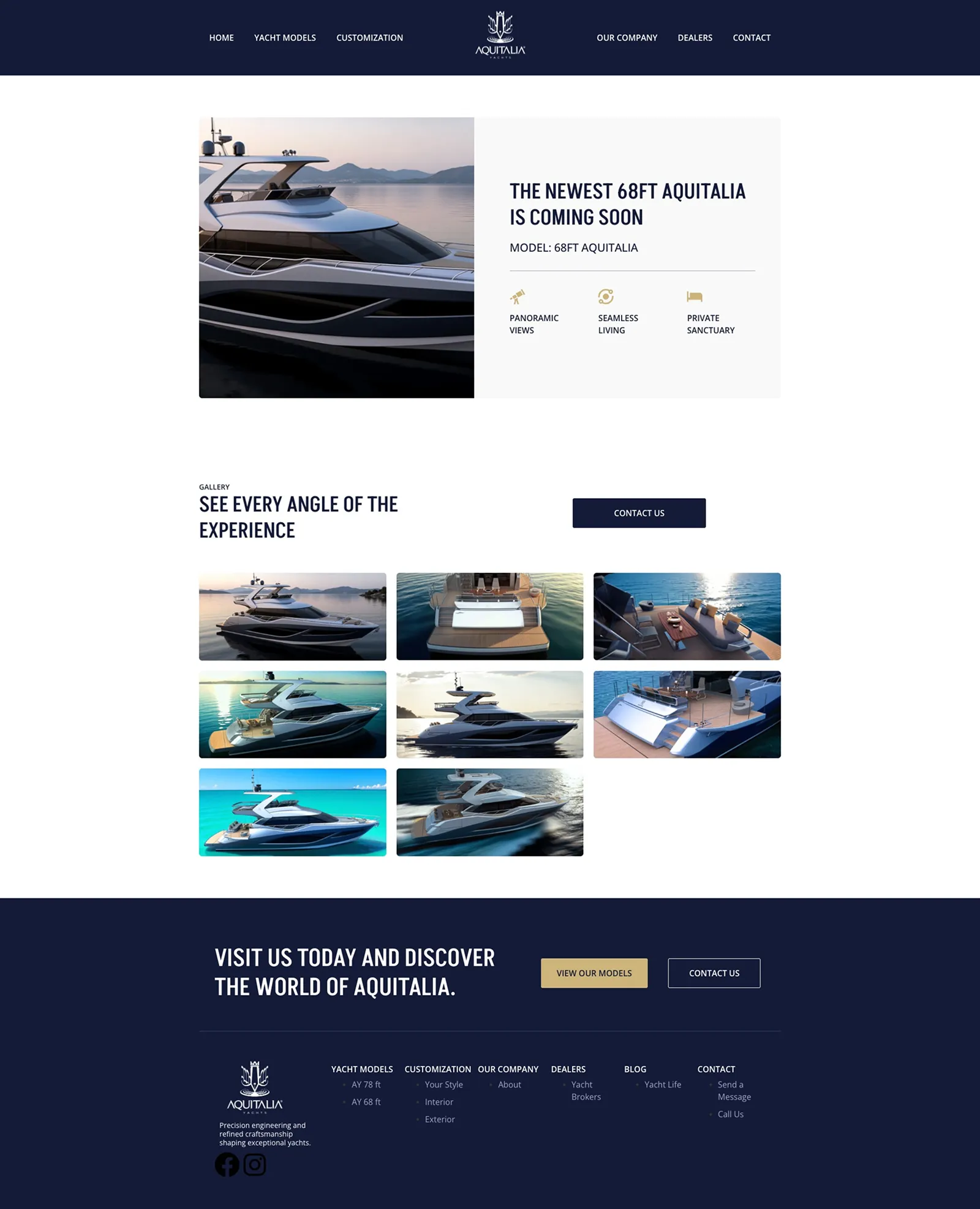 Tela 6 do site Aquitalia Yachts