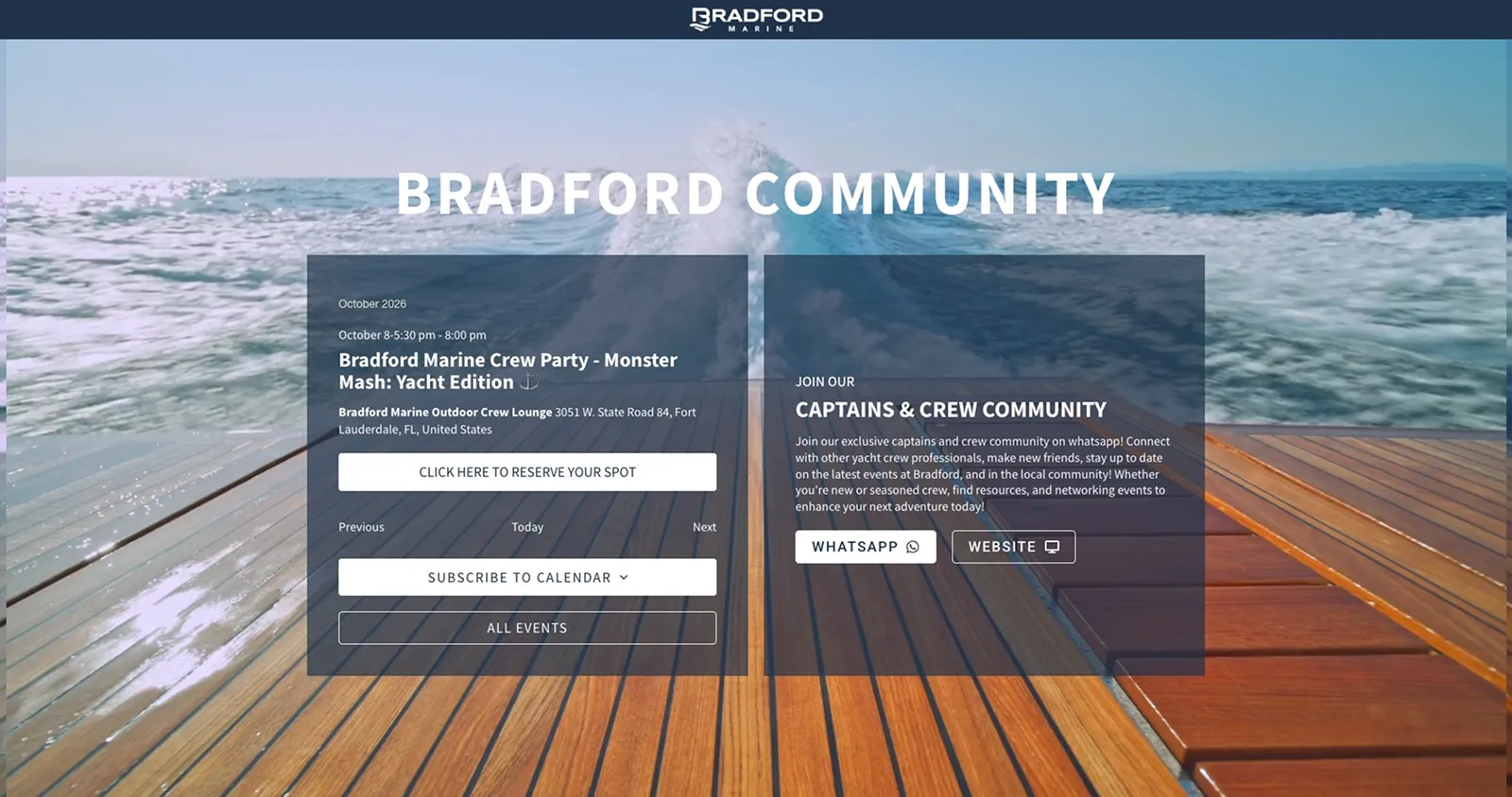 Tela 5 do site BradFord Marine