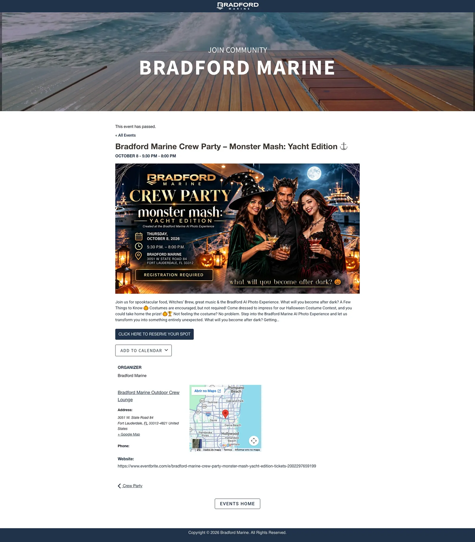 Tela 6 do site BradFord Marine