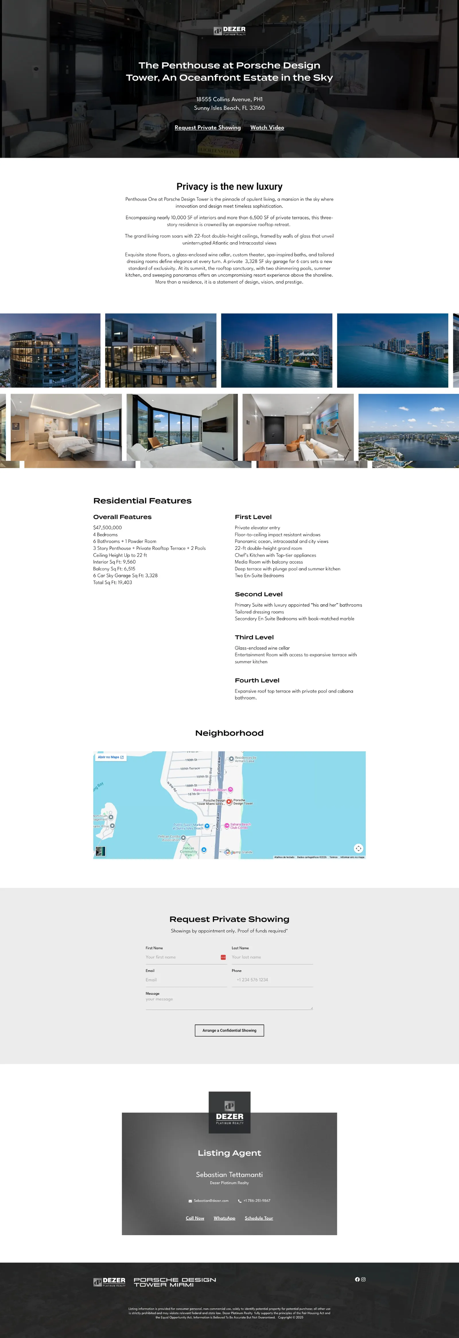 Tela 1 do site Dezer Platinum Realty
