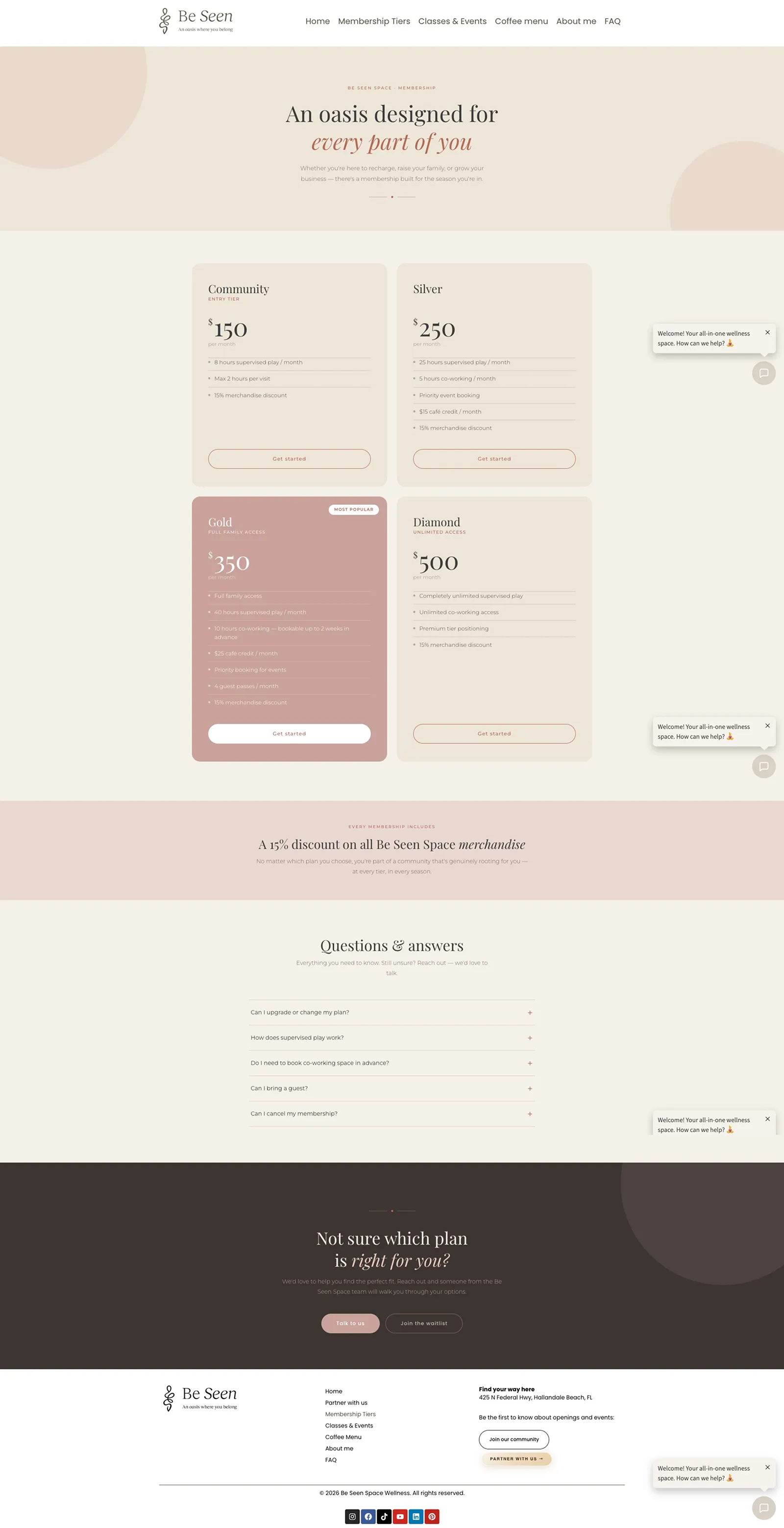 Tela 2 do site Be Seen