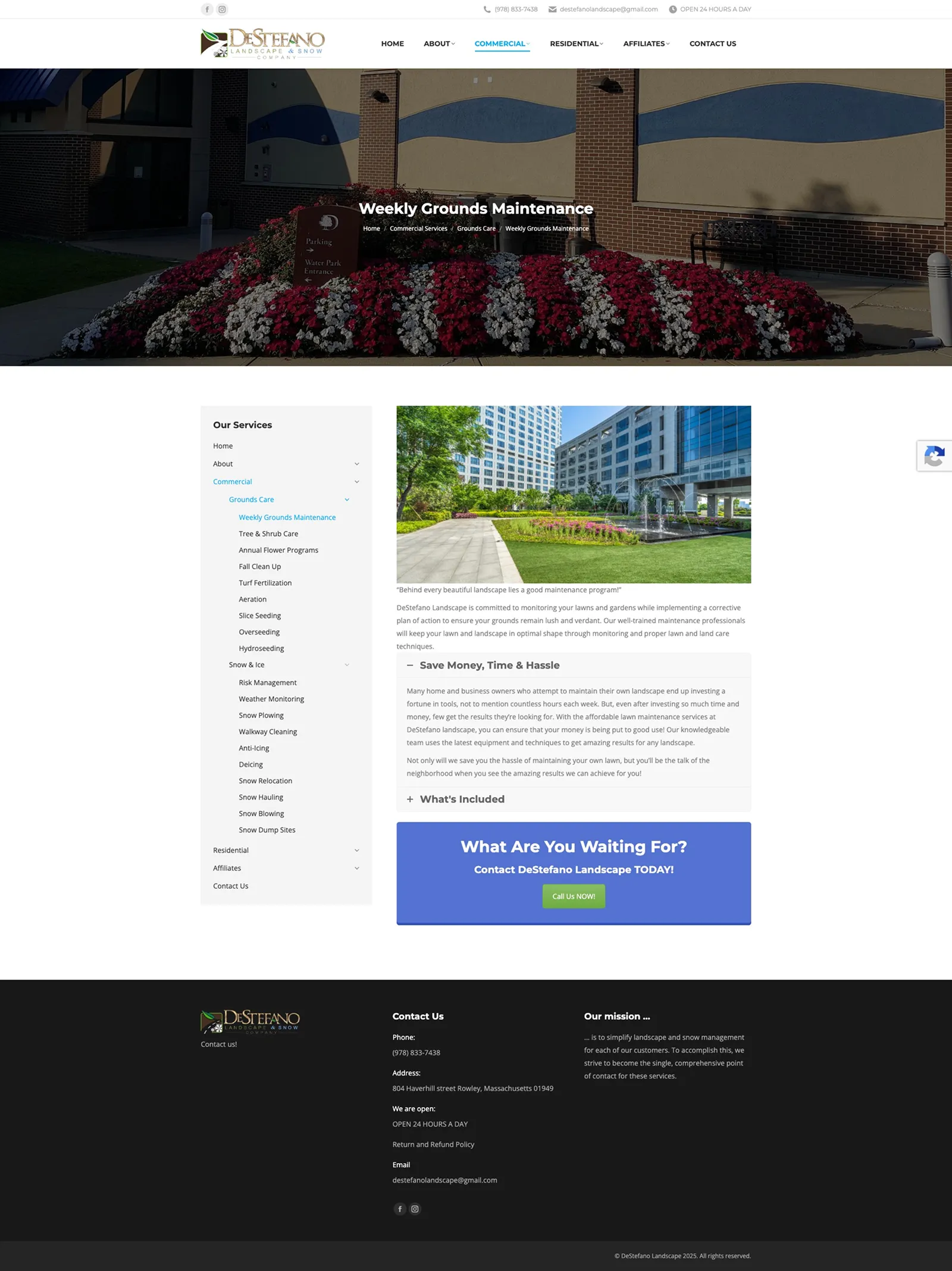 Tela 5 do site Destefano Landscape