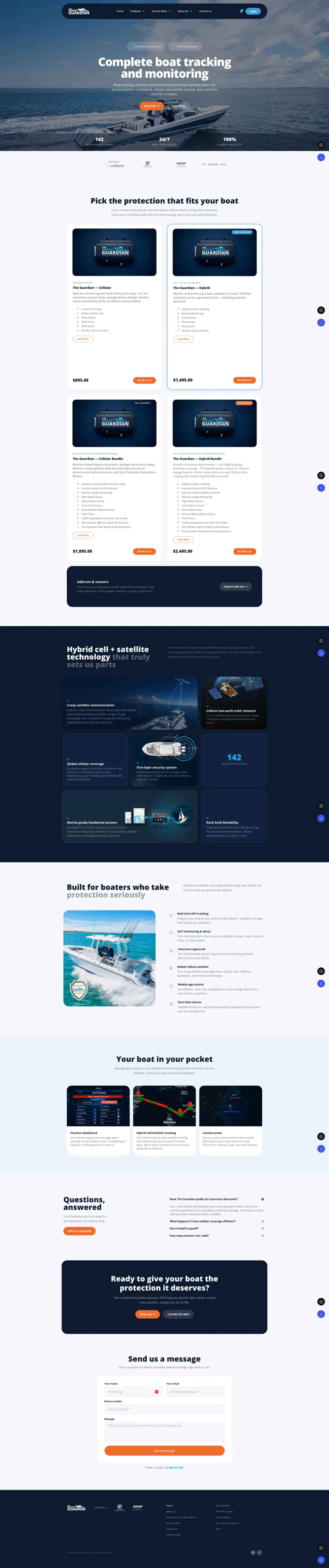 Tela 1 do site The Marine Guardian
