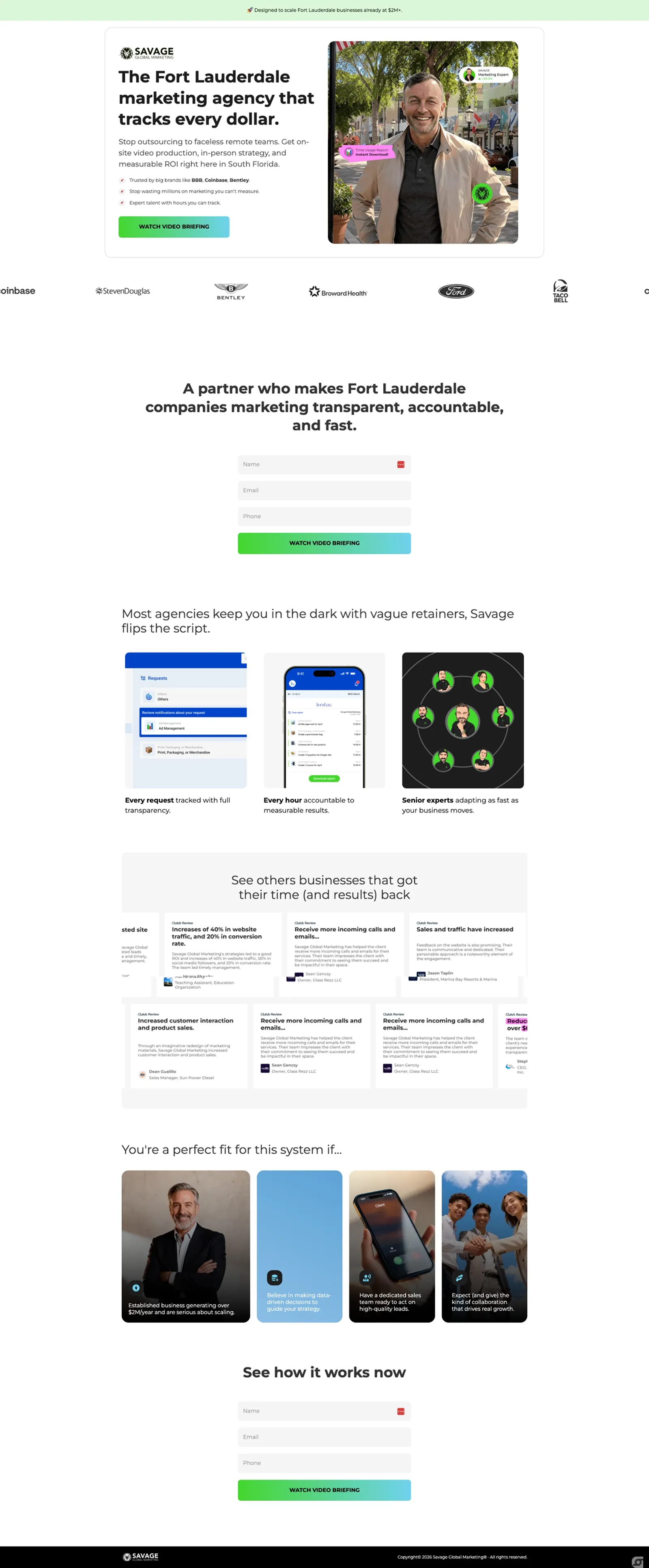 Tela 5 do site Landing Pages Savage