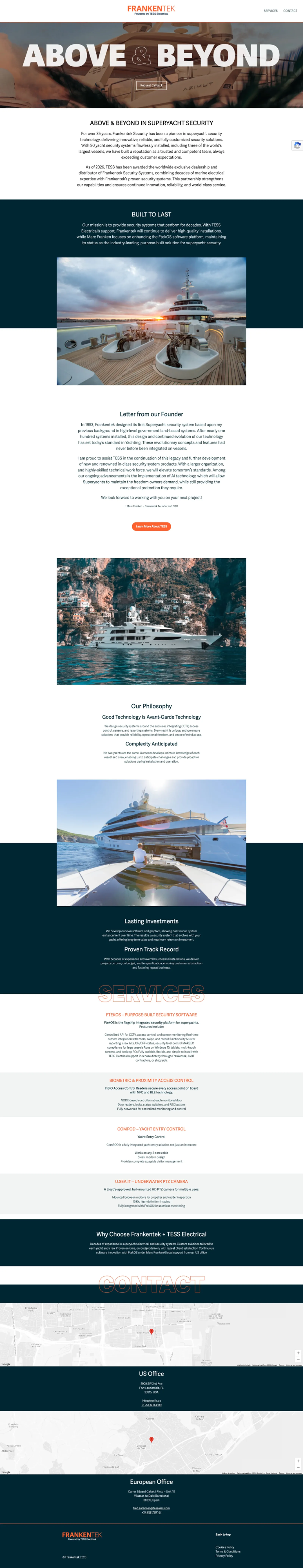 Tela 1 do site Yacht Security